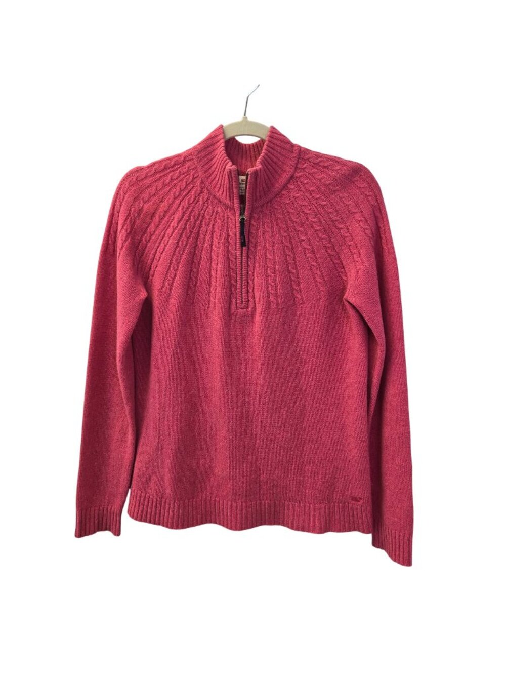 Vineyard Vines 100% Lambswool Cable Knit Quarter Zip Sweater Size Medium
